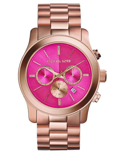 michael kors uhren silber pink|Michael Kors rose gold watches.